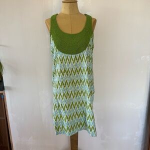 Gretchen Scott Designs Lime Green Beaded Neckline Tank